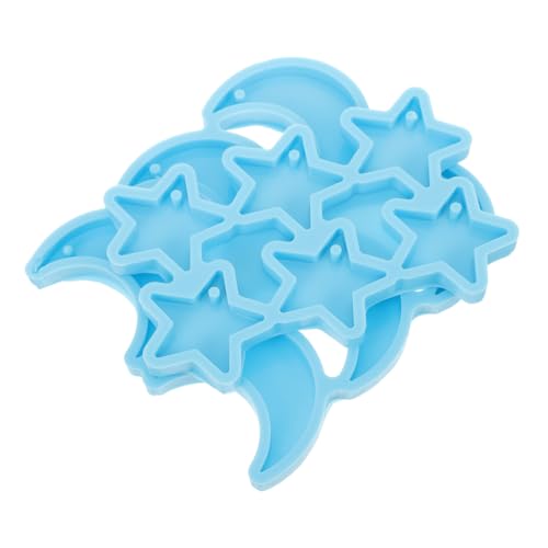 jojofuny 2 Stück Stern Mond Form DIY Schmuckform Ohrring Anhängerform Schmuck Silikonform Ohrring Anhänger DIY Form Epoxidharz Schmuckherstellungsform Für Ohrringe Ohrring Charms von jojofuny