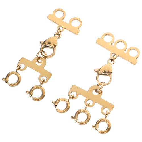 jojofuny 2 Stück Teiliges Halsketten Verbinder mit Federverschluss Mehrschichtiger Schmuck Clasp Einfach Verstellbarer Trennverschluss für DIY Halsketten Design Geeignet für Damen jojofuny 2 Stück Teiliges Halsketten Verbinder mit Federverschluss Mehrschichtiger Schmuck Clasp Einfach Verstellbarer Trennverschluss für DIY Halsketten Design Geeignet für Damen von jojofuny