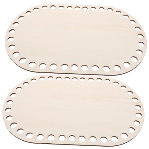 jojofuny 2 Stück Teiliges Holz Boden mit Großen Löchern Ovaler Korbboden zum Häkeln und Basteln Stabile Holzbasis für DIY Taschen und Korbgestaltung Schützender Glatter Untergrund für jojofuny 2 Stück Teiliges Holz Boden mit Großen Löchern Ovaler Korbboden zum Häkeln und Basteln Stabile Holzbasis für DIY Taschen und Korbgestaltung Schützender Glatter Untergrund für von jojofuny