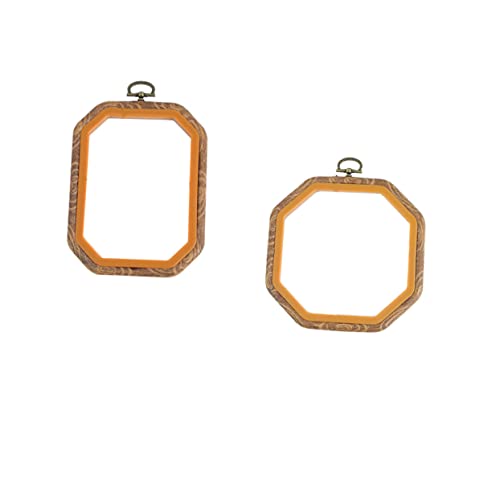 jojofuny 2 Stück Teiliges Imitation Holz Stickrahmen Diy Stickring für Kreuzstich Vielseitiges Handarbeitswerkzeug von jojofuny
