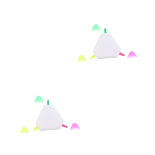 jojofuny 2 Stück Textmarker Ästhetisch Pastell Gliederung Kleine Highlighter Marker Zum Ausmalen Für Erwachsene Buchinformationsmarker Markierungen Plastik von jojofuny