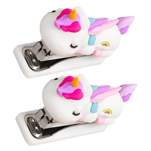 jojofuny 2 Stück Tragbarer Handhefter Handheld Cartoon Schreibwaren Schule Büro Arbeit Minis Kinderclip Pink Little Duty Buster Ästhetischer Hefter Mini Hefter Süßer von jojofuny