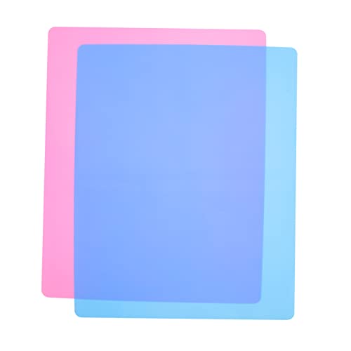 jojofuny 2 Stücke Silikonmatte für Epoxidharz Diy Schmuckgussunterlage Antihaft Tischunterlage für Kreative Bastelprojekte Blau Rosa von jojofuny