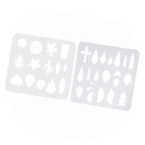 jojofuny 2 Stücke Weiße Kunststoff Schablonen für Diy Ohrringe und Haarschmuck Wiederverwendbare Zeichenschablonen für Handwerksprojekte und Bastelarbeiten von jojofuny