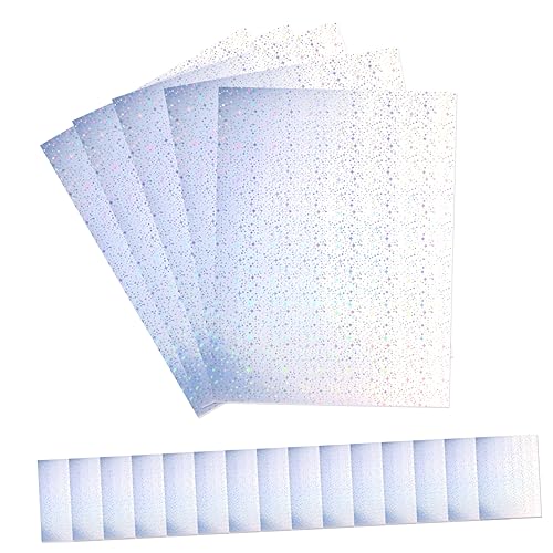 jojofuny 20 Blatt -Aufkleber Scrapbook -Aufkleber holografisches Aufkleberpapier bedruckbares Aufkleberpapier glänzende bedruckbare Papiere holografischer Glitzeraufkleber von jojofuny