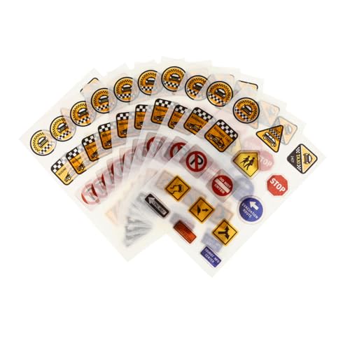 jojofuny 20 Blatt Aufkleber für Verkehrszeichen aufkleber für verkehrsschilder für Verkehrssignale Sticker -Stoppschilder für Straßenschilder für Papier von jojofuny