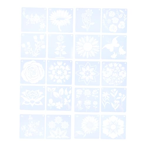 jojofuny 20 Blatt Blumen Malschablonen Diy Vorlagen für Kreative Projekte und Wohnkultur Wiederverwendbare Schablonen für Erwachsene Kreativität und Vorstellungskraft von jojofuny
