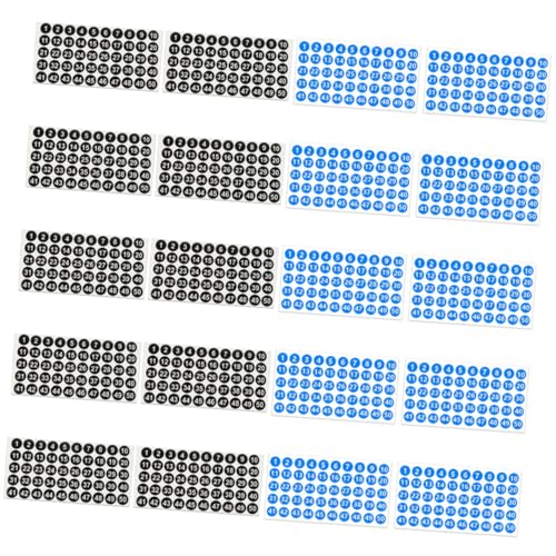 jojofuny 20 Blatt Digitales Etikettenpapier Selbstklebend Kreisförmig Rund Digitaler Aufkleber Zahlenaufkleber Nummerierte Runde Etiketten Zahlenetiketten Aufkleber von jojofuny