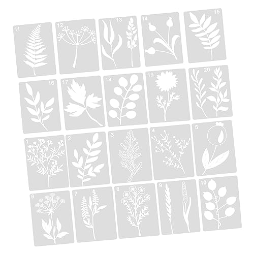jojofuny 20 Blatt Diy Wandmalerei Schablonen mit Pflanzenmotiven Dekorative Malvorlagen für Kreative Wandgestaltungen und Bastelprojekte von jojofuny