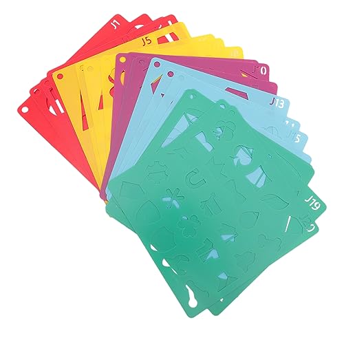 jojofuny 20 Blatt Malvorlagen Schablonen für Diy Projekte Wiederverwendbare Schablonen Kunststoff für Bastelarbeiten für Notizbücher Holz und Mehr von jojofuny