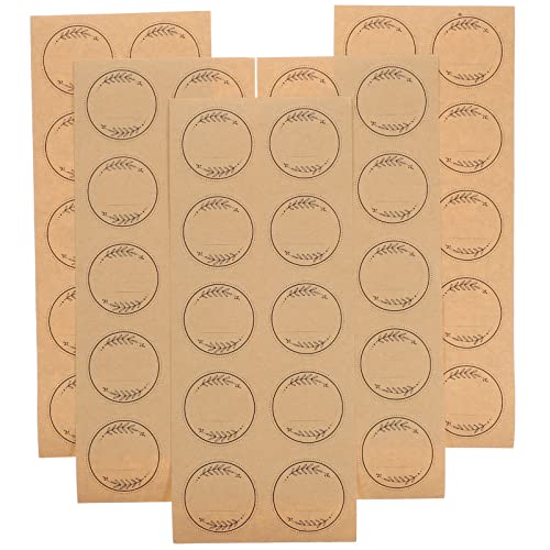 jojofuny 20 Blatt Runde Olivenzweig Aufkleber Selbstklebende Etiketten für Dekoration und Verpackungen für Scrapbooking und Diy Projekte von jojofuny