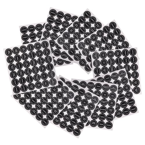 jojofuny 20 Blatt Schwarze Runde Gewürzetiketten Selbstklebend Wasserfest Gewürzglas Aufkleber Vorbedruckt mit DIY Bereich für Küche Glas Gewürzgläser Organisieren jojofuny 20 Blatt Schwarze Runde Gewürzetiketten Selbstklebend Wasserfest Gewürzglas Aufkleber Vorbedruckt mit DIY Bereich für Küche Glas Gewürzgläser Organisieren von jojofuny
