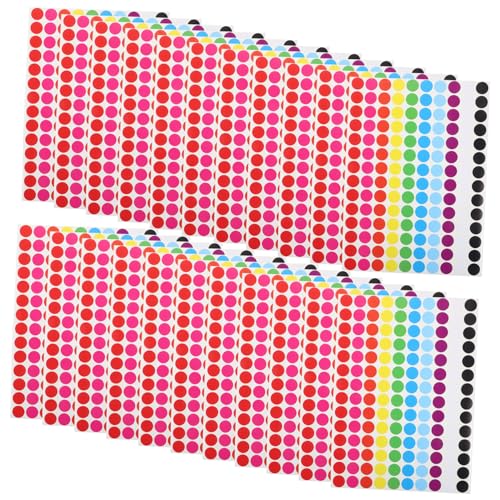 jojofuny 20 Blatt dekorative Punktaufkleber klebepunkte runde aufkleber Kennzeichnung haushaltsartikel Etiketten Aufkleber kleine bunte Punktaufkleber Kleine Kreisaufkleber kreis aufkleber von jojofuny