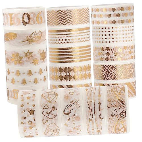jojofuny 20 Rollen Diy Washi Tape Dekoratives Klebeband für Scrapbooking Tagebuch und Geschenkpapiere Vielseitig Einsetzbar für Bastelprojekte Feiertagsdekorationen und Mehr von jojofuny