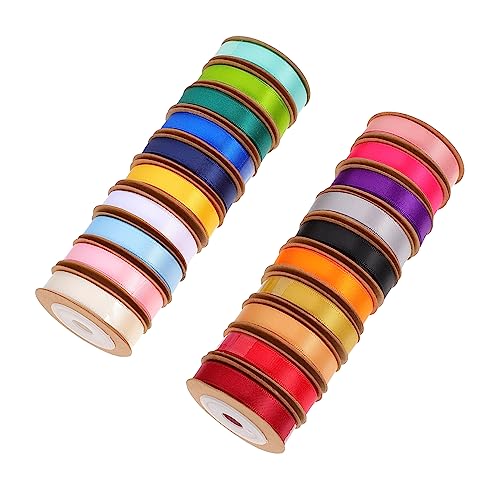 jojofuny 20 Rollen Doppeltes Satinband Dekoratives Geschenkband für Blumen und Partyverpackungen Yards pro Rolle Farben Langlebig und Elegant jojofuny 20 Rollen Doppeltes Satinband Dekoratives Geschenkband für Blumen und Partyverpackungen Yards pro Rolle Farben Langlebig und Elegant von jojofuny