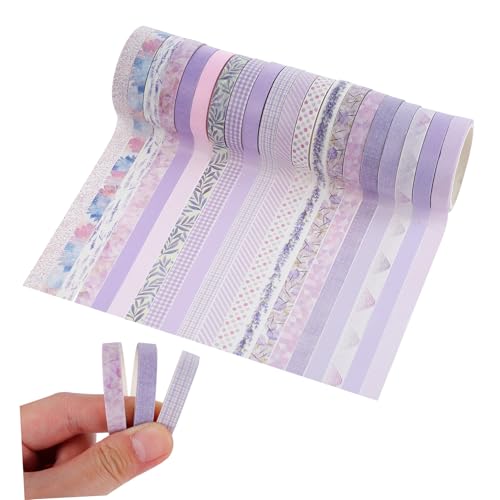 jojofuny 20 Rollen Taschenband Dekoratives Klebeband Klebstoff Dekorative Papierbänder Farbiges Band Papier Klebeband Scrapbooking Washi Tape Scrapbooking -vorräte Japanisches Papier von jojofuny