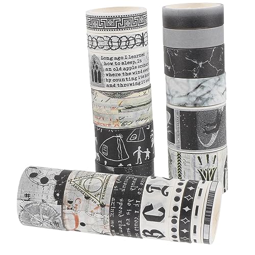 jojofuny 20 Rollen Vintage Washi Tape Dekoratives Klebeband im Retro Design für Scrapbooking Diy Projekte und Journals Vielseitig Einsetzbar und Einfach Anzuwenden von jojofuny