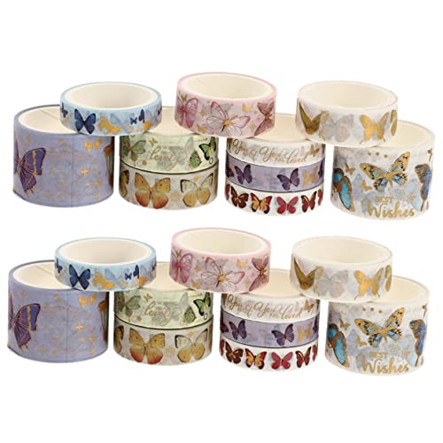 jojofuny 20 Rollen Washi Tape mit Dekorative und Selbstklebende Klebebänder für Scrapbooking Diy Kunstprojekte Vintage Design mit Metallischem für Kreative Bastelideen jojofuny 20 Rollen Washi Tape mit Dekorative und Selbstklebende Klebebänder für Scrapbooking Diy Kunstprojekte Vintage Design mit Metallischem für Kreative Bastelideen von jojofuny