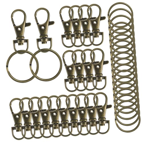jojofuny 20 Sätze Schlüsselringe mit Schwenkbaren Karabinerverschlüssen Robuste Schlüsselanhänger für DIY Lanyards Schmuckprojekte Taschen und Mehr jojofuny 20 Sätze Schlüsselringe mit Schwenkbaren Karabinerverschlüssen Robuste Schlüsselanhänger für DIY Lanyards Schmuckprojekte Taschen und Mehr von jojofuny