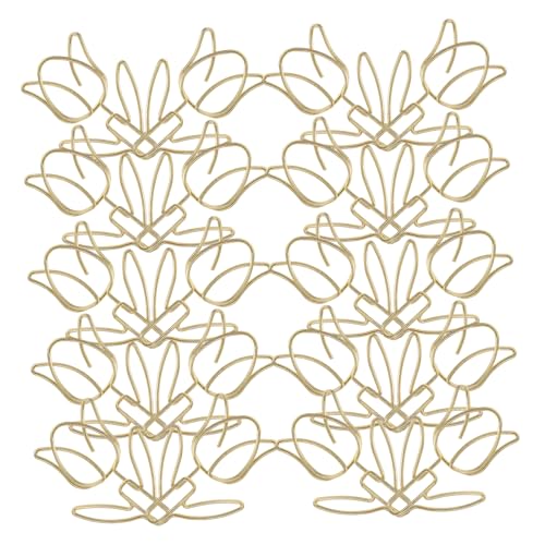 jojofuny 20 Stück Büroklammer Dekorative Blumenklammern für Papier Papierklammern Metall Golden jojofuny 20 Stück Büroklammer Dekorative Blumenklammern für Papier Papierklammern Metall Golden von jojofuny