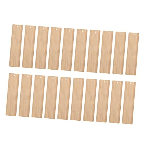 jojofuny 20 Stück Diy Holz Lesezeichen Blanko für Bastelarbeiten Unvollendete Holz Tags für Kreative Projekte für Lehrer von jojofuny