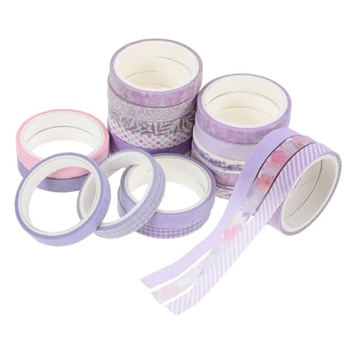 jojofuny 20 Stück Farbiges Washi-tape Scrapbooking -vorräte Planer-aufkleber Washi-tape-aufkleber Journaling-zubehör Vintage Washi Tape Blumen-klebeband Cartoon-klebeband Japanisches Papier von jojofuny