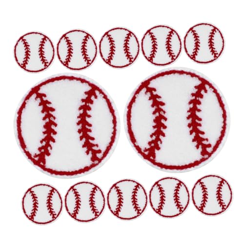 jojofuny 20 Stück Gestickter Stoffaufnäher Aufnäher für Kleidung Flecken bestickt nähen Art Patches dekorative Baseball-Patches Kleidung Accessoires Handtuchstickerei von jojofuny
