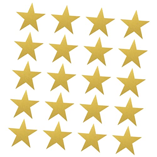 jojofuny 20 Stück Goldene Glitzernde Fünfpunktsterne Papier Ausschnitte für Dekoration Bastelprojekte Klassenzimmer und Partys für Kreative Gestaltung Kinderzimmern und von jojofuny