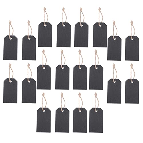 jojofuny 20 Stück Hängende Holzpreisschilder Mini Kreidetafel Pendants Beschreibbare Etiketten für Diy Schmuck Kleidung Vintage Design Robuste Holzmaterialien von jojofuny
