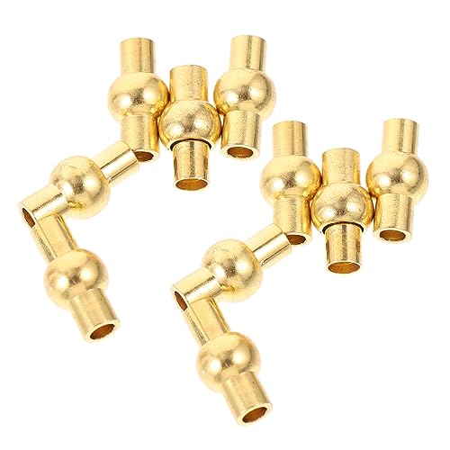 jojofuny 20 Stück Magnetschnalle Armband steckverbinder lederschnur Stecker für Schmuckverschlüsse Schmuck mit Magnetverschluss Verschluss für Halskette Armbandschnalle Kupfer Golden von jojofuny