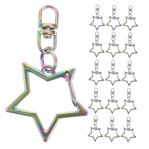 jojofuny 20 Stück Pentagramm Schlüsselanhänger Drehbarer Schlüsselbundverschluss Star Keychain Charm Schlüsselhaken Aus Metall Metallschlüsselkette Karabinerhaken Für Taschen Zinklegierung von jojofuny