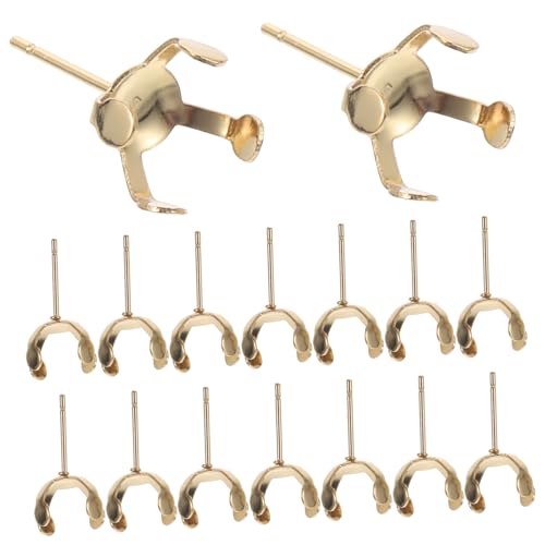 jojofuny 20 Stück Perlenklauenhalter Ohrring machen Ohrstecker mit Ohrsteckerverschluss Nieten Ohrring -Erkenntnis für Schmuckhersteller Ohrringe liefert Rostfreier Stahl Golden jojofuny 20 Stück Perlenklauenhalter Ohrring machen Ohrstecker mit Ohrsteckerverschluss Nieten Ohrring -Erkenntnis für Schmuckhersteller Ohrringe liefert Rostfreier Stahl Golden von jojofuny