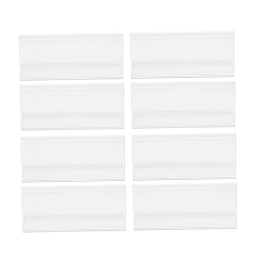 jojofuny 20 Stück Price Bar Holzregal Etikett Schilderständer Anzeige Ticket-Display-Halter Display-Tag Inhaber Displayhalter Halterungen für Warenschilder Einzelhandelsschilder PVC Weiß von jojofuny