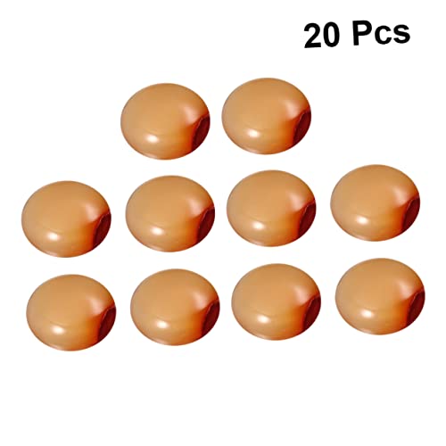 jojofuny 20 Stück Rote Achat -DIY -Schmuckzubehör runden Reiz Perlen zur Schmuckherstellung Handwerk Perlen für Schmuckhersteller Schmuck Zeit Accessoires Edelstein-Patch Achat-Cabochons von jojofuny