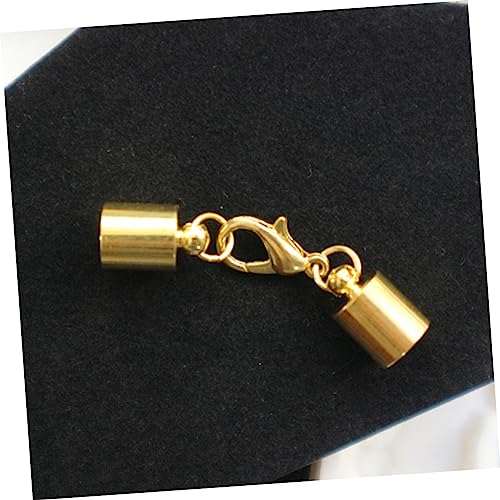 jojofuny 20 Stück Schnalle aus Lederband Sterling Armbandschnalle für Armbänder Haken Halskette Verschlüsse Schließungen Kabel Schmuckverschluss Kettenverschluss Hummerschere Golden von jojofuny