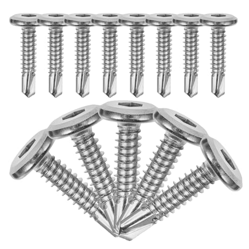 jojofuny 20 Stück Selbstbohrende Metall Schrauben für Zaunmontage Rostfreies Material Installieren mit Innensechskant für Outdoor Projekte und Kindersicherungen jojofuny 20 Stück Selbstbohrende Metall Schrauben für Zaunmontage Rostfreies Material Installieren mit Innensechskant für Outdoor Projekte und Kindersicherungen von jojofuny