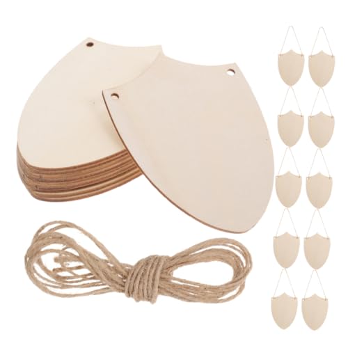 jojofuny 20 Stück Teiliges Blanker Holzschild Ausschnitte Hochwertigem Holz Langlebig und Naturbelassen für DIY Bemalung und Kreative Heimdeko mit Einzigartiger Schildform von jojofuny