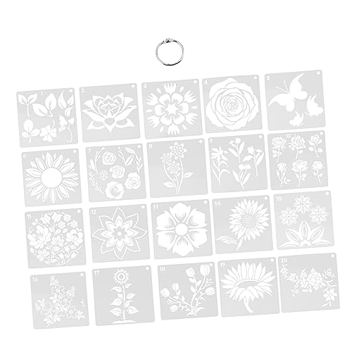 jojofuny 20 Stück Teiliges Blumen Schablonen Set aus Kunststoff Wiederverwendbare Diy Malvorlagen mit Sonnenblumen und Pflanzenmotiven Geeignet für Scrapbooking Wanddekoration und Kreative jojofuny 20 Stück Teiliges Blumen Schablonen Set aus Kunststoff Wiederverwendbare Diy Malvorlagen mit Sonnenblumen und Pflanzenmotiven Geeignet für Scrapbooking Wanddekoration und Kreative von jojofuny