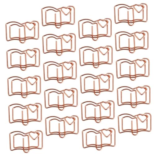 jojofuny 20 Stück Teiliges Buchförmige Memo Klemmen Papierklammern Büroklammern Rosenvergoldet Für Notizen Visitenkarten Bücher Akten und Scrapbooks jojofuny 20 Stück Teiliges Buchförmige Memo Klemmen Papierklammern Büroklammern Rosenvergoldet Für Notizen Visitenkarten Bücher Akten und Scrapbooks von jojofuny