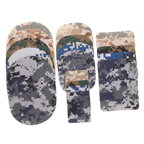 jojofuny 20 Stück Teiliges Bügel Flicken Camouflage Applikationen mit Klebender Rückseite zum Aufbügeln und Nähen für Kleidung Jeans Jacken Taschen Vielseitige Reparatur und Dekoration von jojofuny