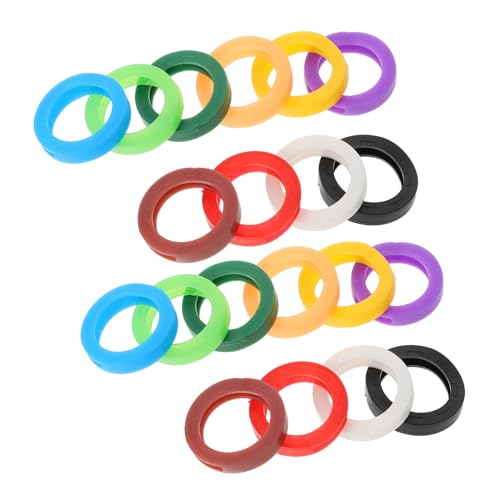 jojofuny 20 Stück Teiliges Bunte Silikon Schlüsselcover Runde Schlüsselkennzeichen Kratzfeste und Leichte Schlüsselkappen für Einfache Identifikation für Zuhause und Büro Vielseitig und jojofuny 20 Stück Teiliges Bunte Silikon Schlüsselcover Runde Schlüsselkennzeichen Kratzfeste und Leichte Schlüsselkappen für Einfache Identifikation für Zuhause und Büro Vielseitig und von jojofuny
