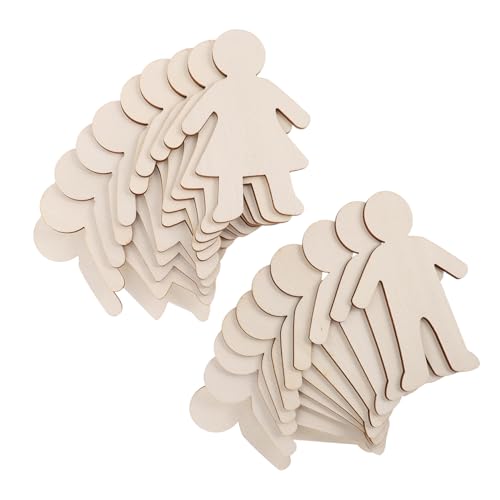jojofuny 20 Stück Teiliges DIY Graffiti Holzfiguren aus Naturbelassenen Holzausschnitten Jungen Mädchen zum Bemalen und Basteln Kreative Holzornamente für Heimdekoration und jojofuny 20 Stück Teiliges DIY Graffiti Holzfiguren aus Naturbelassenen Holzausschnitten Jungen Mädchen zum Bemalen und Basteln Kreative Holzornamente für Heimdekoration und von jojofuny
