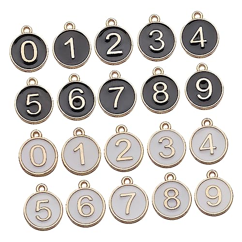 jojofuny 20 Stück Teiliges Doppelter Anhänger für Diy Armbänder Umweltfreundliche Dekorative Accessoires für Partys und Festliche Anlässe Weiße und Schwarze Zahlen jojofuny 20 Stück Teiliges Doppelter Anhänger für Diy Armbänder Umweltfreundliche Dekorative Accessoires für Partys und Festliche Anlässe Weiße und Schwarze Zahlen von jojofuny