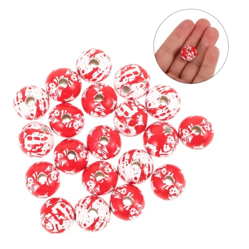 jojofuny 20 Stück Teiliges Halloween Holzperlen mit rotem Handabdruck Natürliche Spacer Perlen für DIY Armbänder Halsketten Holzperlen Girlanden Bastelmaterial für Schmuck und Dekoration jojofuny 20 Stück Teiliges Halloween Holzperlen mit rotem Handabdruck Natürliche Spacer Perlen für DIY Armbänder Halsketten Holzperlen Girlanden Bastelmaterial für Schmuck und Dekoration von jojofuny