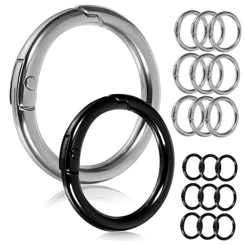 jojofuny 20 Stück Teiliges Metalllegierung O Ring Schlüsselanhänger Clips Innenmaß Federverschluss Karabiner Schlüsselanhänger Zubehör für Schmuckherstellung Taschen Geldbörsen und DIY von jojofuny