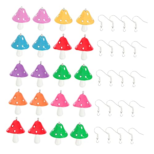 jojofuny 20 Stück Teiliges Ohrring Set mit Ohrringhaken und Bunten Pilz Anhängern für Diy Schmuckdesign für und Bastelprojekte jojofuny 20 Stück Teiliges Ohrring Set mit Ohrringhaken und Bunten Pilz Anhängern für Diy Schmuckdesign für und Bastelprojekte von jojofuny