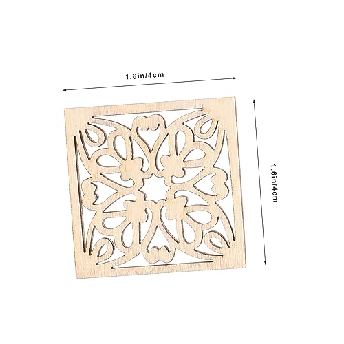 jojofuny 20 Stück Teiliges Quadratisches Holzstück mit Hohlem Blumenmuster Naturbelassene Holzscheiben für DIY Bastelprojekte Kreative Holzverzierungen für Hochzeit Party und jojofuny 20 Stück Teiliges Quadratisches Holzstück mit Hohlem Blumenmuster Naturbelassene Holzscheiben für DIY Bastelprojekte Kreative Holzverzierungen für Hochzeit Party und von jojofuny