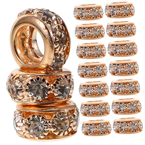jojofuny 20 Stück Teiliges Rondelle Kupfer Strass Zwischenperlen Kleine Schmuckperlen mit Großem Loch Glatte Oberfläche für Armband und Halskettenherstellung DIY Schmuckzubehör für jojofuny 20 Stück Teiliges Rondelle Kupfer Strass Zwischenperlen Kleine Schmuckperlen mit Großem Loch Glatte Oberfläche für Armband und Halskettenherstellung DIY Schmuckzubehör für von jojofuny