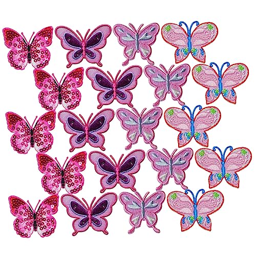 jojofuny 20 Stück Teiliges Schmetterling Aufbügel Patch Beständig und Niedlich zum Reparieren und Verzieren von Kleidung Taschen für DIY und Textilien mit Eisenflicken jojofuny 20 Stück Teiliges Schmetterling Aufbügel Patch Beständig und Niedlich zum Reparieren und Verzieren von Kleidung Taschen für DIY und Textilien mit Eisenflicken von jojofuny