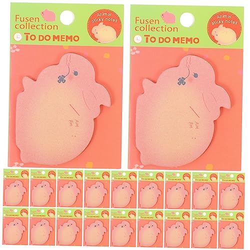 jojofuny 20 Stück Teiliges Tier Memo Sticker Niedliche Kawaii Notizblöcke mit Hasen Design Selbstklebende Haftnotizen für Büro Schule und Kreative Anwendungen von jojofuny